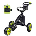 JANUS Golf Cart Foldable Golf Push Cart Golf Bag Cart Fits Golf Stand Bag and Golf Cart Bags Golf Caddy Cart with Optional Large Wing or Small Wing Includes Ice Bag