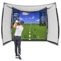 GoSports Range Cage 10 ft x 8 ft Golf Practice Hitting Net with Simulator Impact Screen